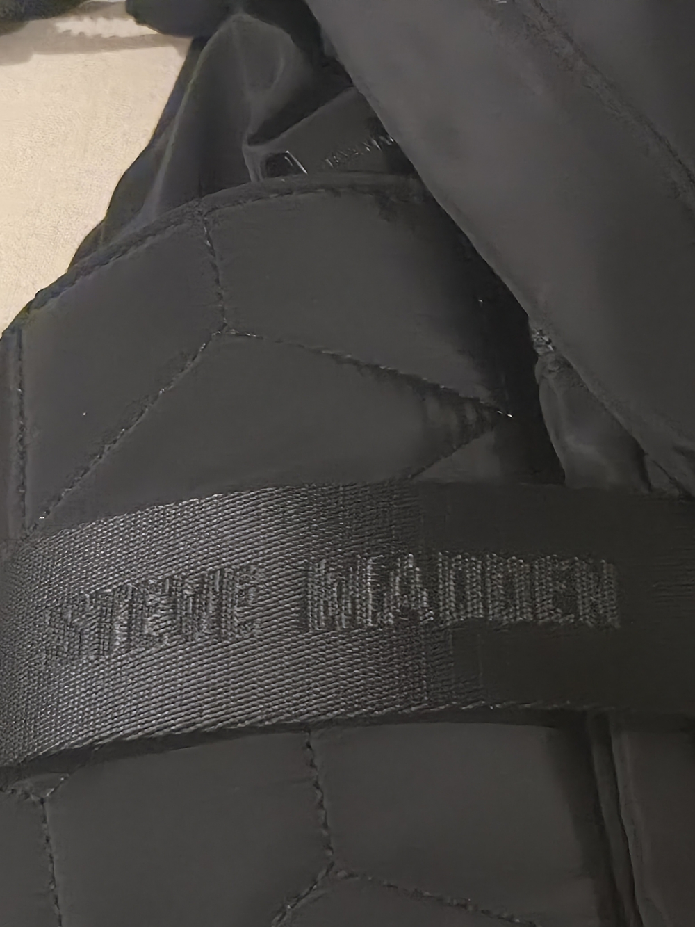 Steve Madden Black Quilted Backpack - Picture 8 of 8